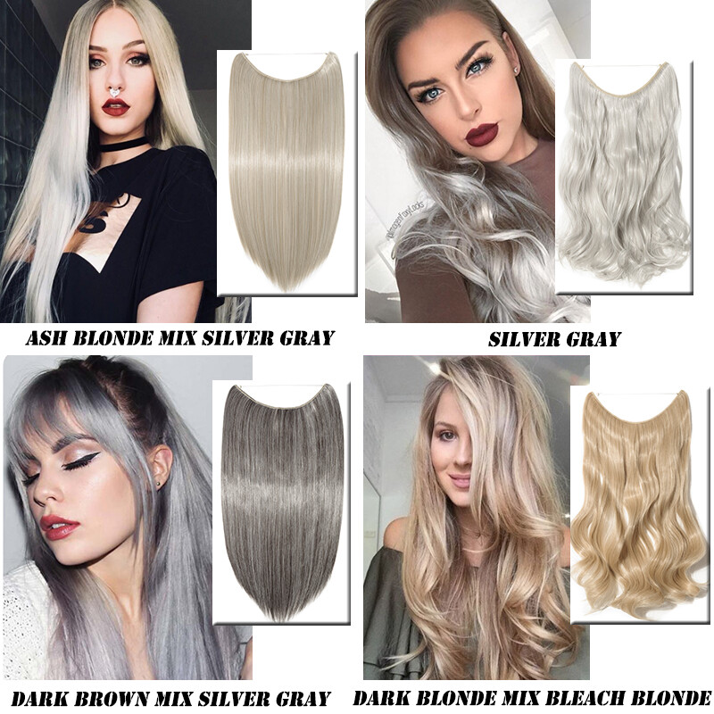 100% Natural Elastic Headband Secret Hair Extension No clips Hairpeices K3