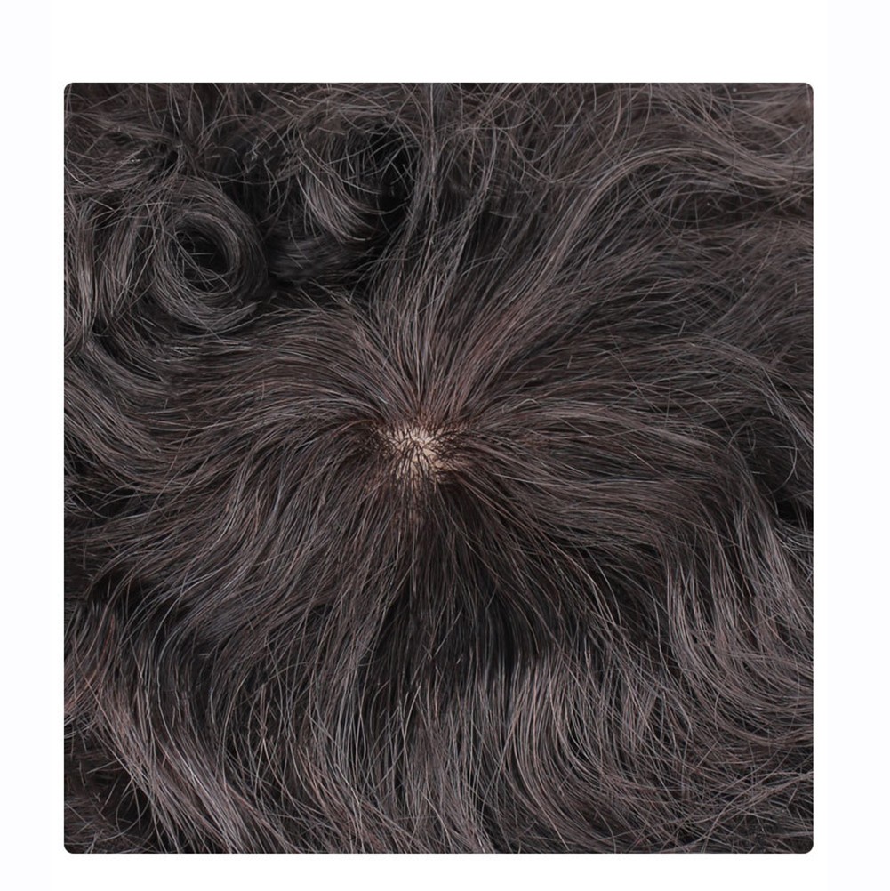 Seamless Fluffy Wavy Curly Wavy Clip Human Hair WigletHairpiece Topper For Women