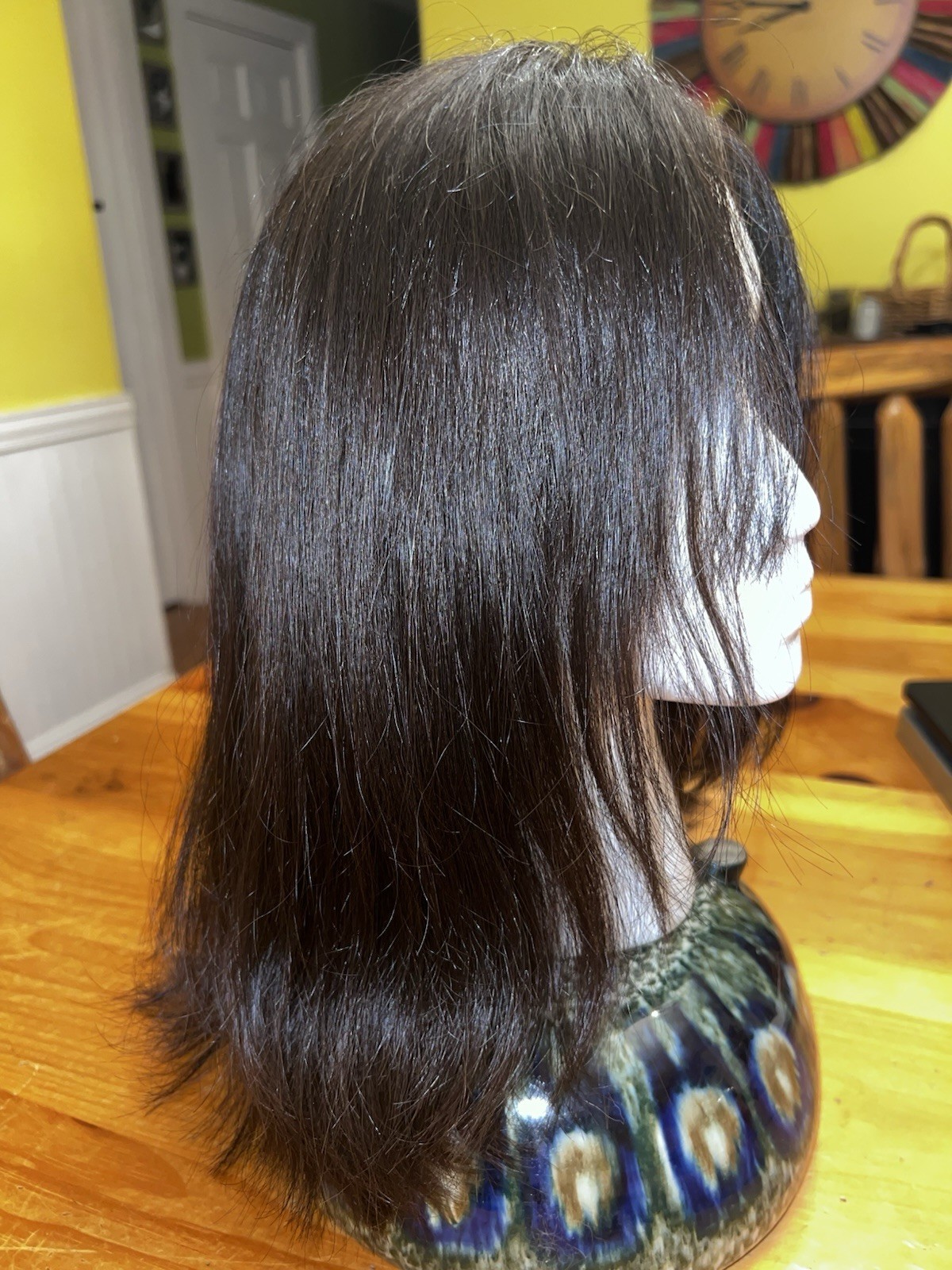 Madison Hair Collection Human Hair Wig Dark Brown/Black Size Medium