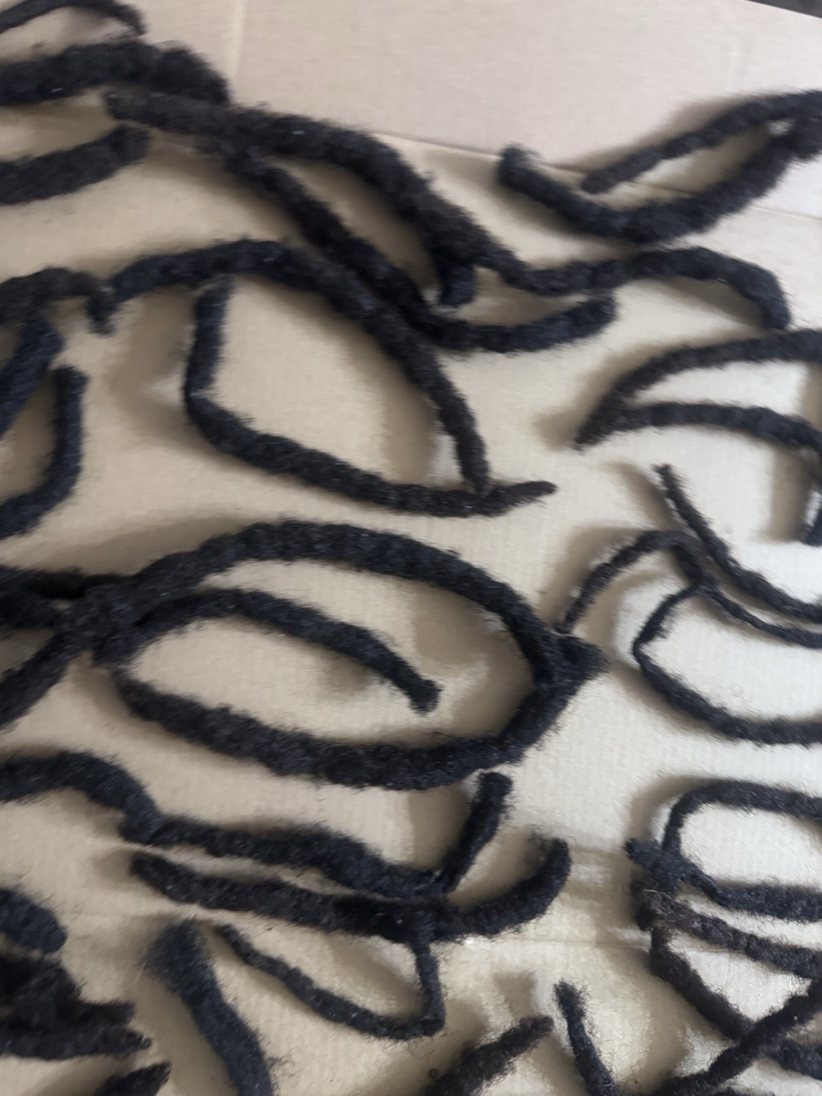 83 real human hair Free Form dreadlocks Black Color 3”-8” Average 6 Inches