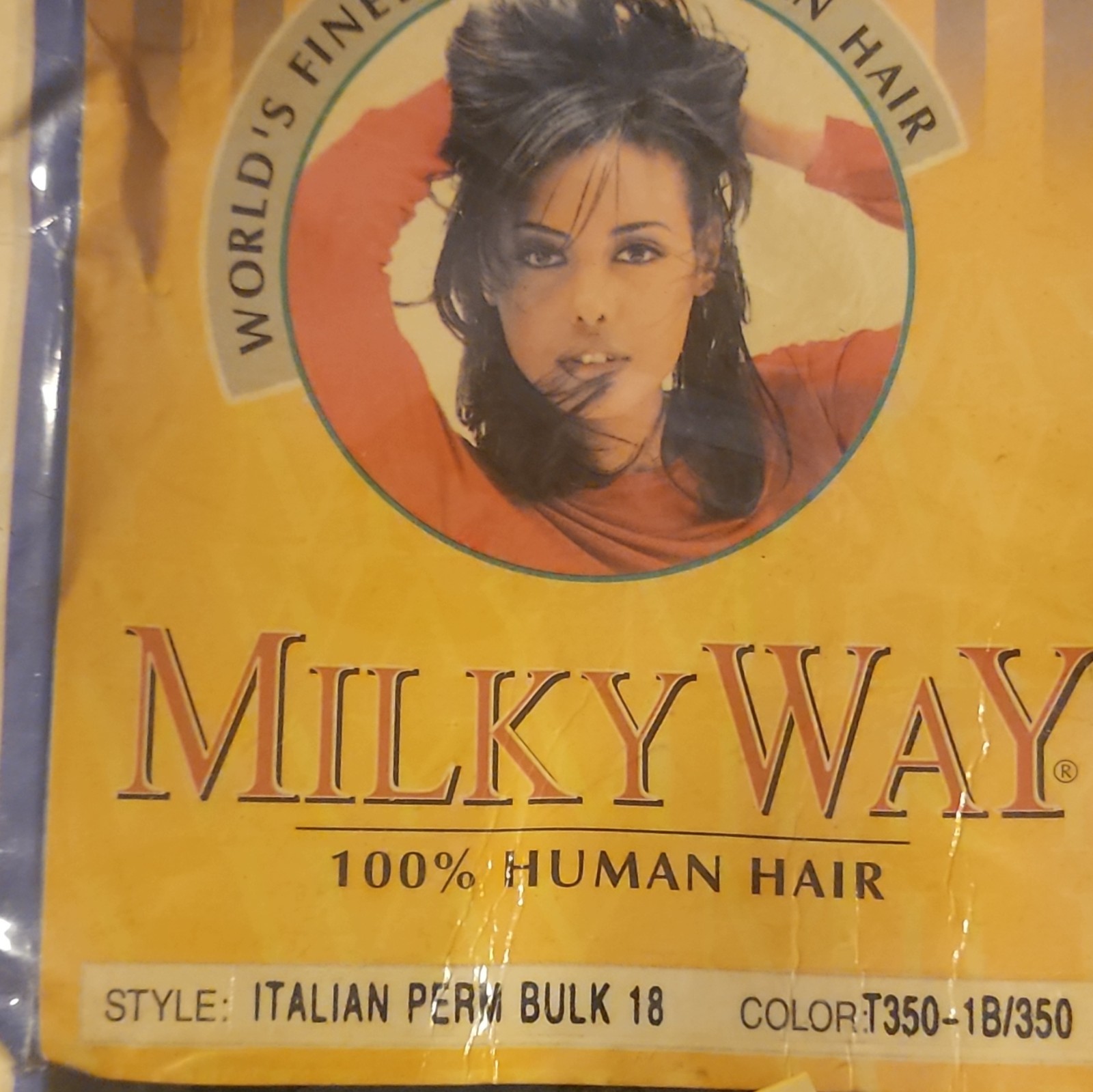 Milky Way 100% Human Hair Italian Perm Bulk Wavy 18″ T350-1B/350