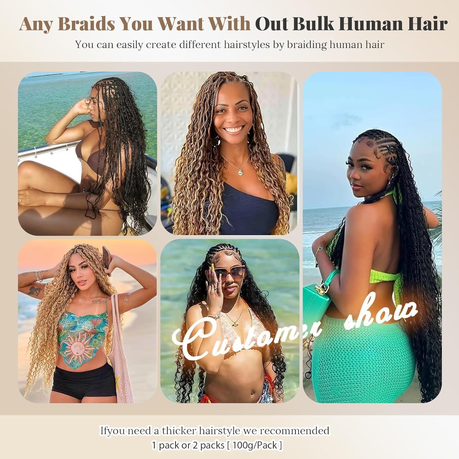 Human Braiding Hair Water Wave 2 bundle 100g Color 4P/27 50g/Bundle
