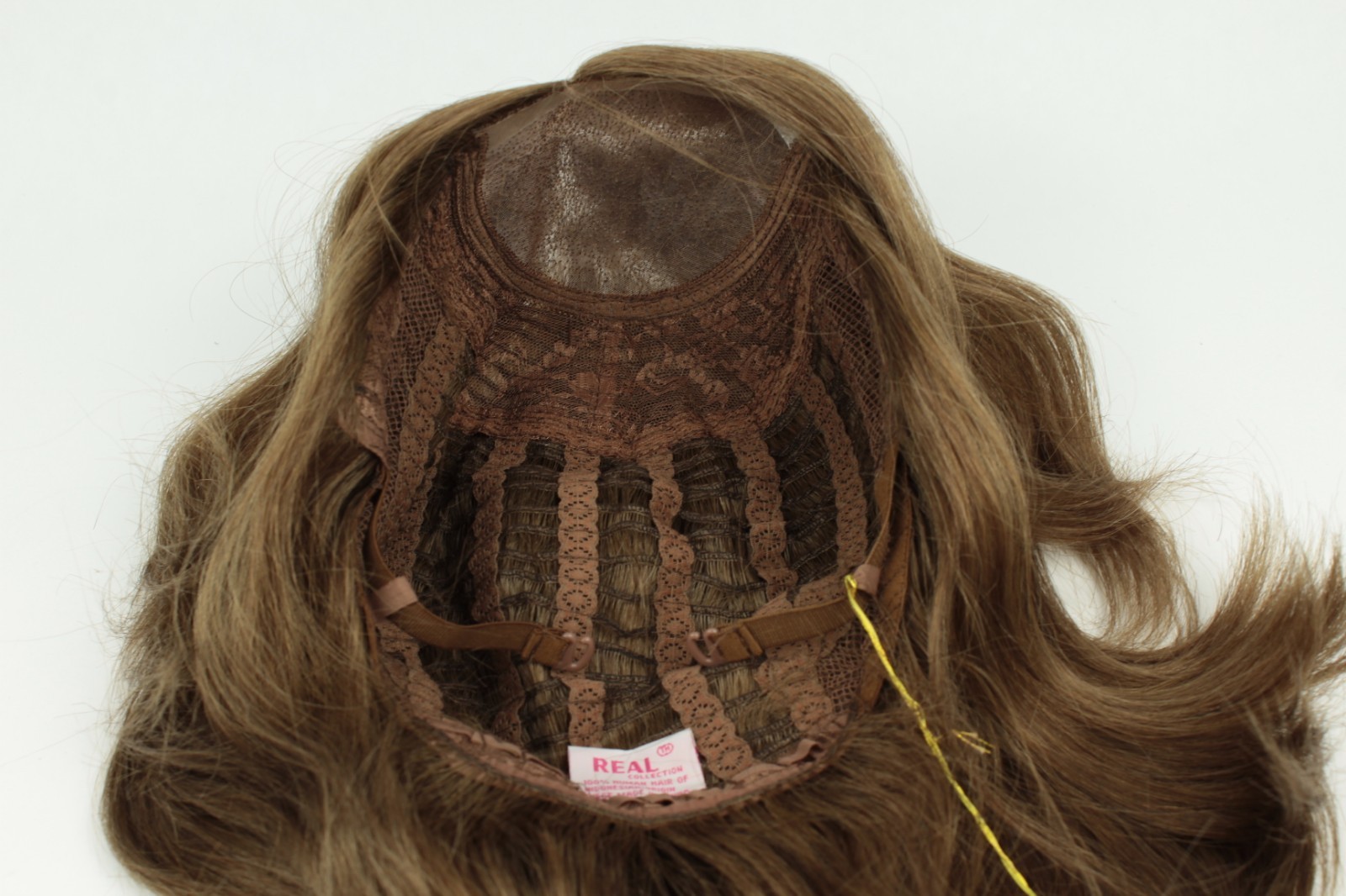 HUMAN HAIR WOMENS SHOULDER LENGTH STRAIGHT HAIR LAYERED WIG MONOFILAMENT FRONT