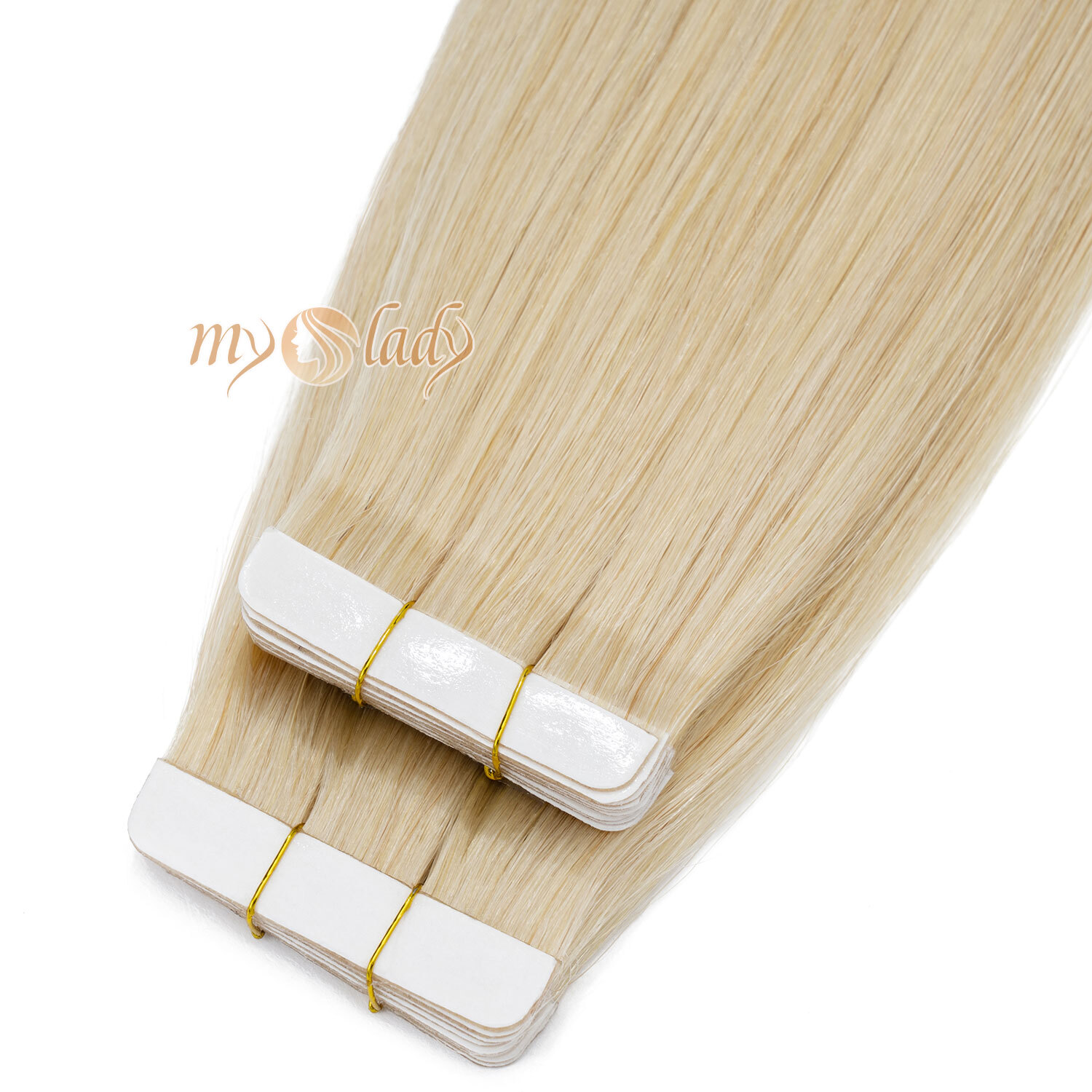 THICK 100G Tape In 100% Remy Human Hair Extensions Skin Weft FULL HEAD Blonde US