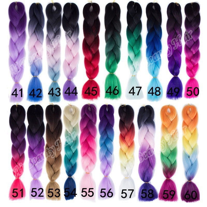 24″ 100g Straight Hair Braids Hair Synthetic Crochet Braiding Hair Extensions