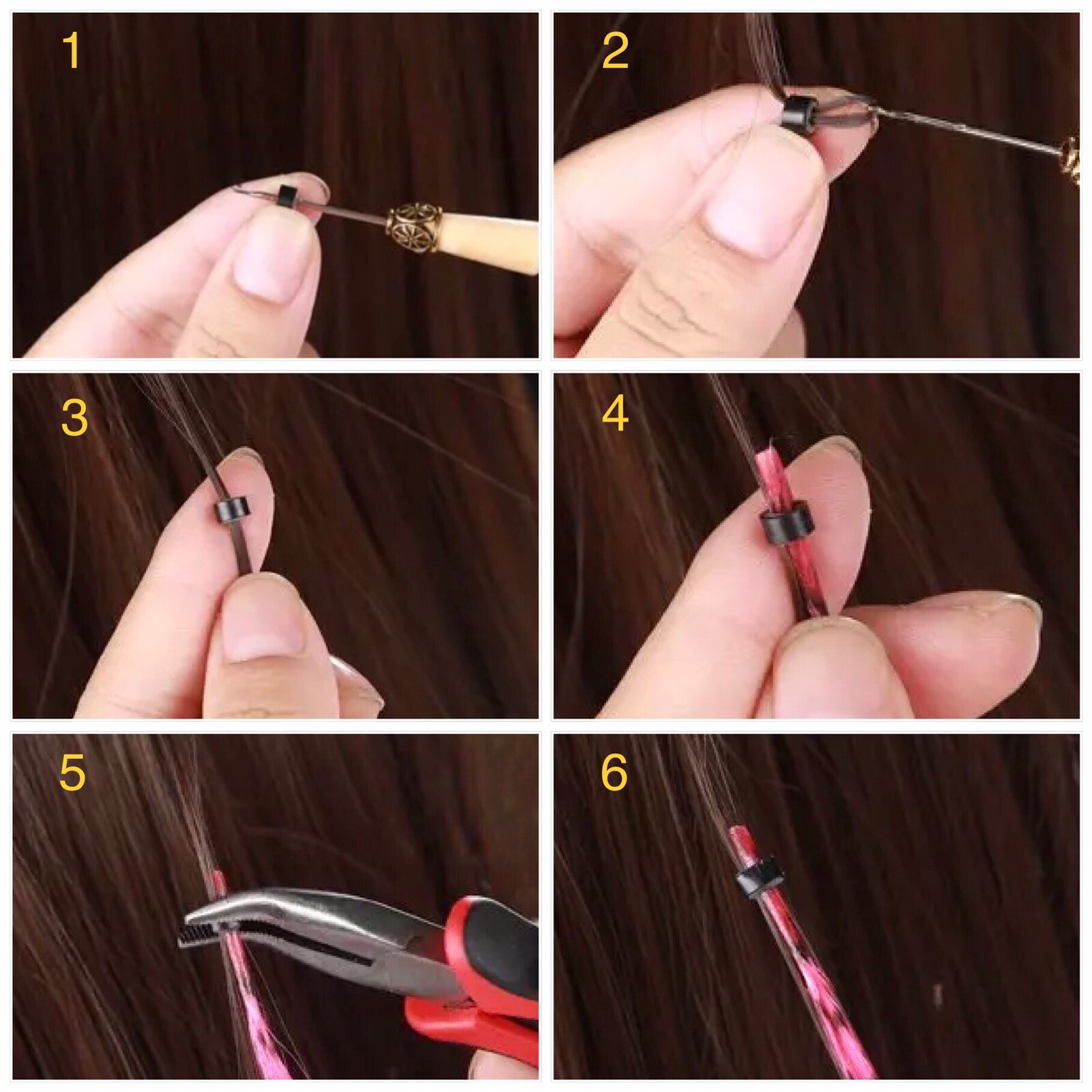 Synthetic Feather Hair Extension Kit-30 Feathers 1 Hook 60 Beads In Plastic Box