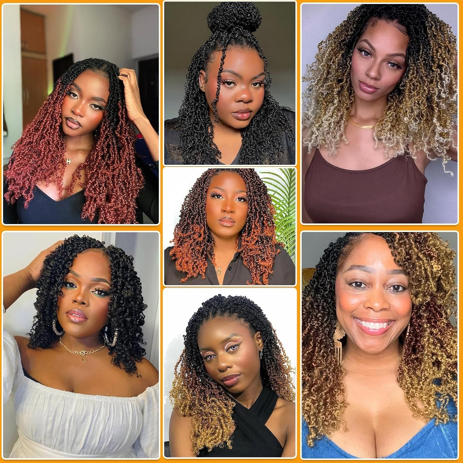8 Packs Bohemian Box Braid Hair Crochet Box Braids with Curly Ends 2 Inch God…