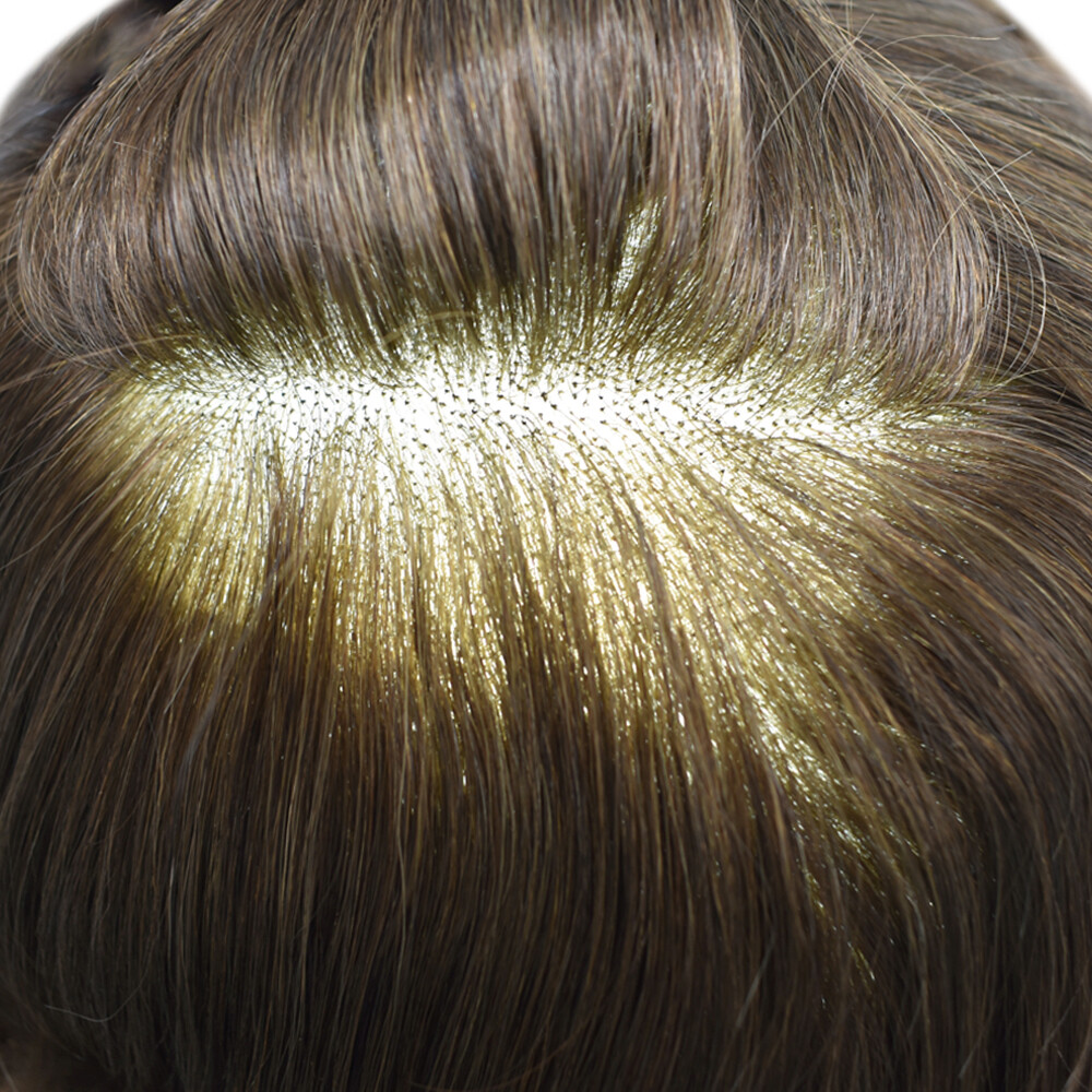 French Lace Front Mens Toupee Hairpiece Monofilament Hair System Replacement Wig