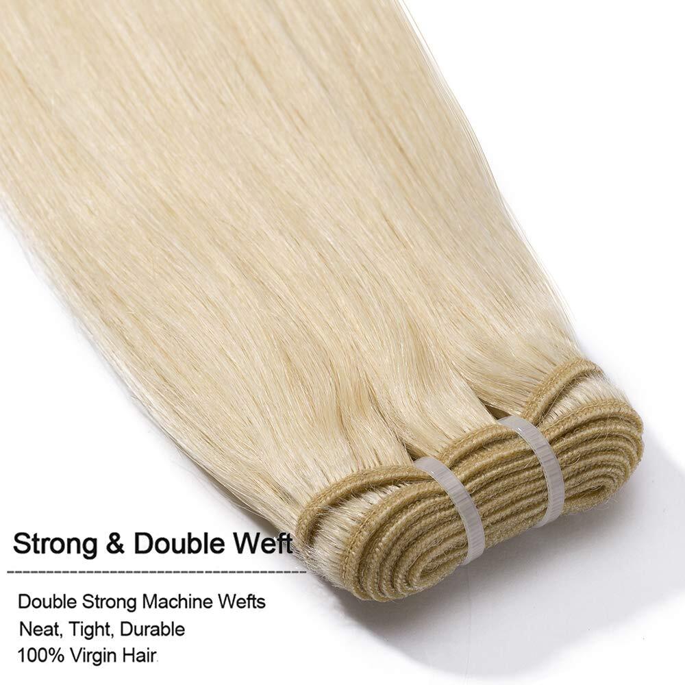Double Weft Human Hair Extensions 100% Remy Russian Sew In Hair Full Head 100g