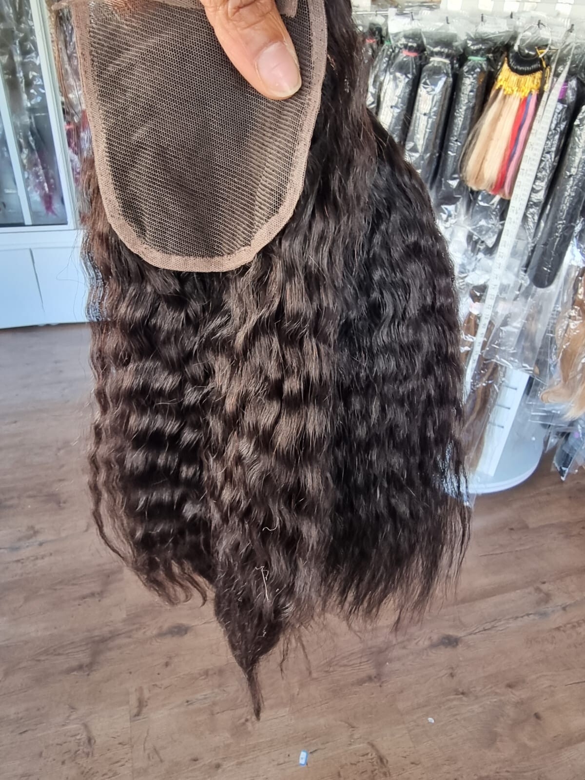 12A RAW INDIAN TEMPLE VIRGIN DONOR HAIR NATURAL WAVE 12+12INCH LACE CLOSURE 140g