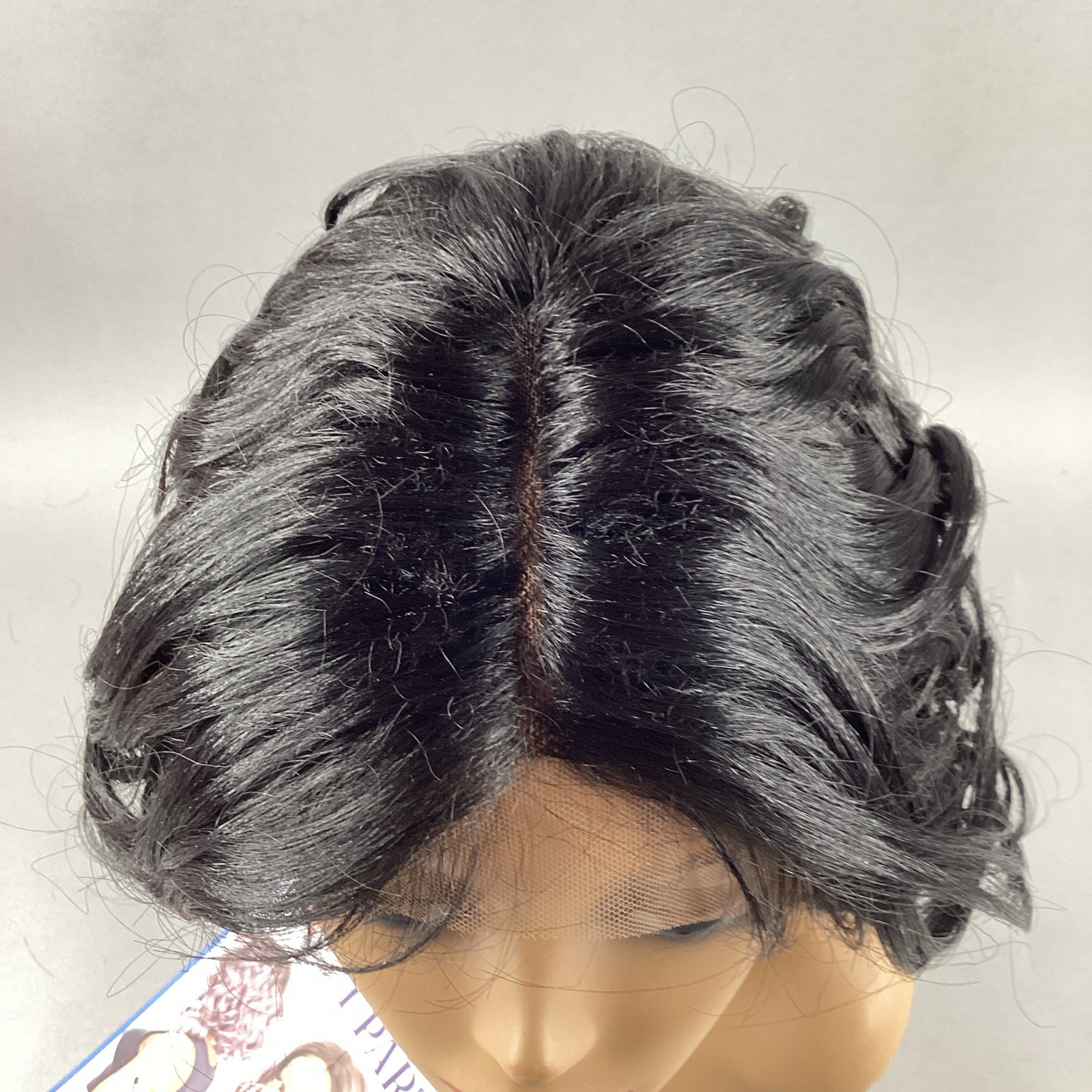 MLI305 Magic Lace Short Wavy #1B Off Black Lace Front Synthetic Wig