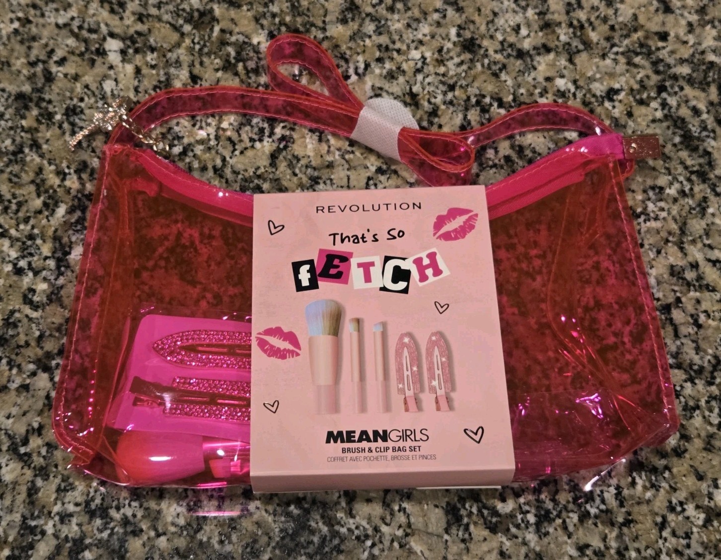 Revolution x Mean Girls 2024 That’s So Fetch Brush & Clip Bag Set NEW Free Ship