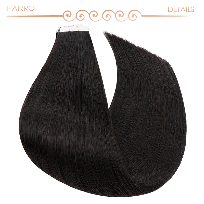 14″ Human Hair Extensions Tape In 100% Real Remy Hairpiece Full Head Thick& Soft