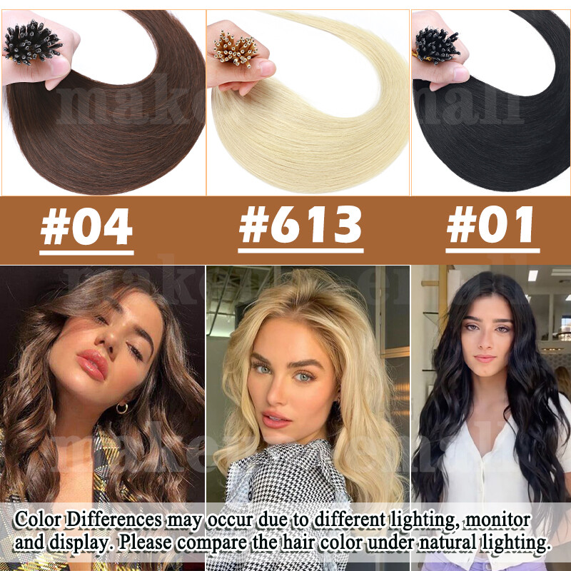 Straight Nano Bead Tip Ring 100% Real Remy Human Hair Extensions Thick 1gramms/s