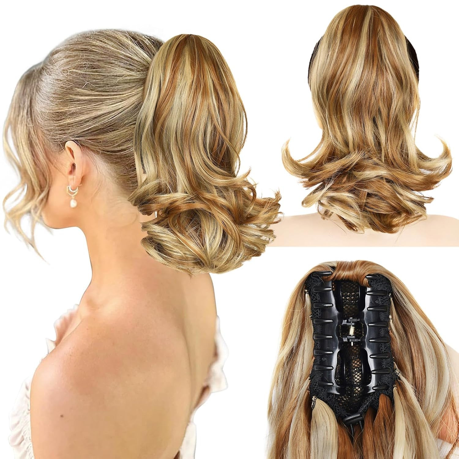 Ponytail Extension, 12 Inch Pony Tails Hair Extensions, Hold Securely, Tangle-Fr