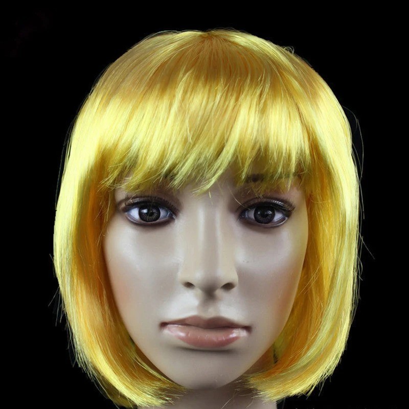 Lady Girl Bob Wig Women’s Short Straight Bangs Full Hair Wigs Cosplay Party USA
