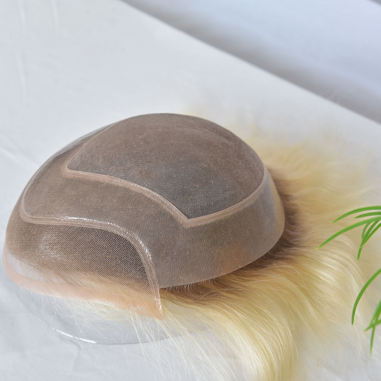 8X10 Hair toupee Wig For men Ombre Brown Human Hair Systems Unit Hollywood