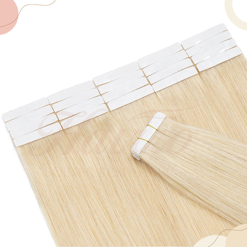 Tape In 12″-24″ Remy 100% Real Russian Human Hair Extensions Invisible Skin Weft