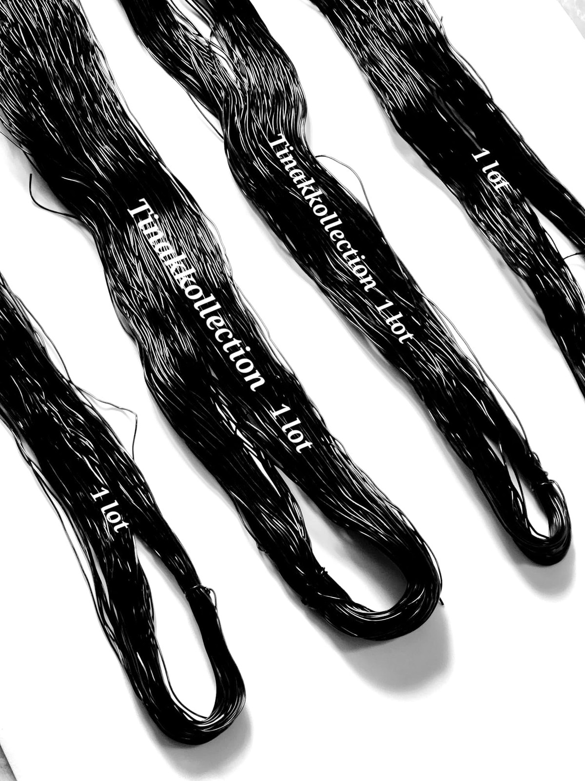 Black African Fil Anango Hair Rubber Accessories/Nigeria Natural Hair, Lot of 4