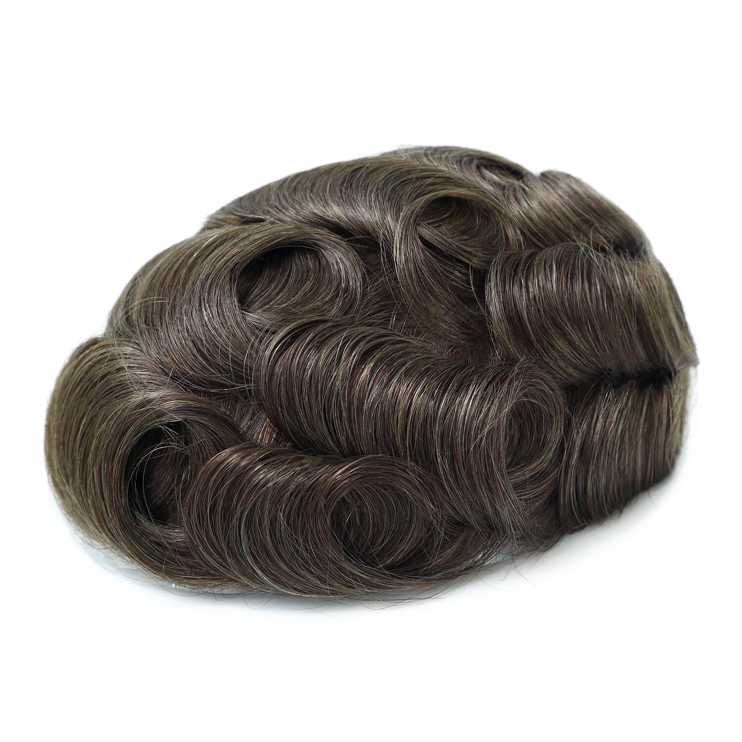 Mens Toupee Human Hair Replacement System Gent Hairpiece Ultra Thin Skin 0.03mm