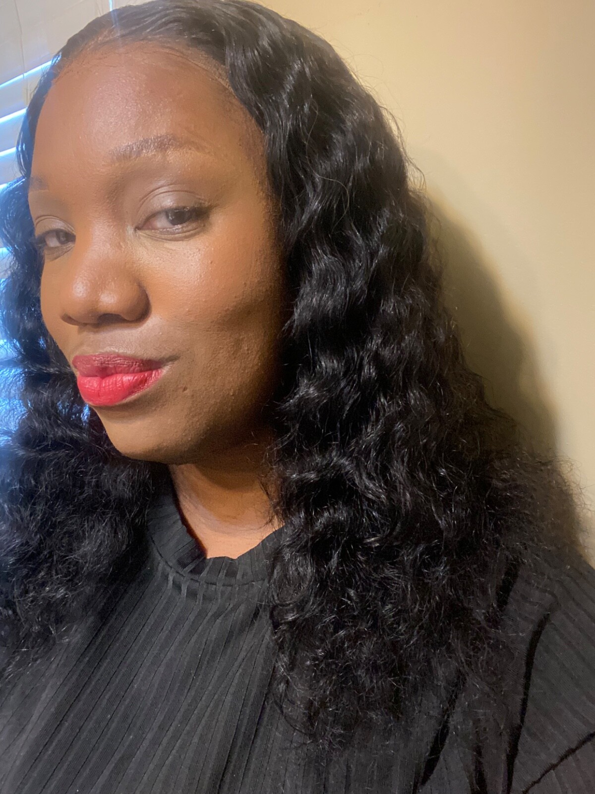 18” Deep Wave Lace Front Wig – Transparent Lace, Pre-Plucked, Pre-Bleached Knots