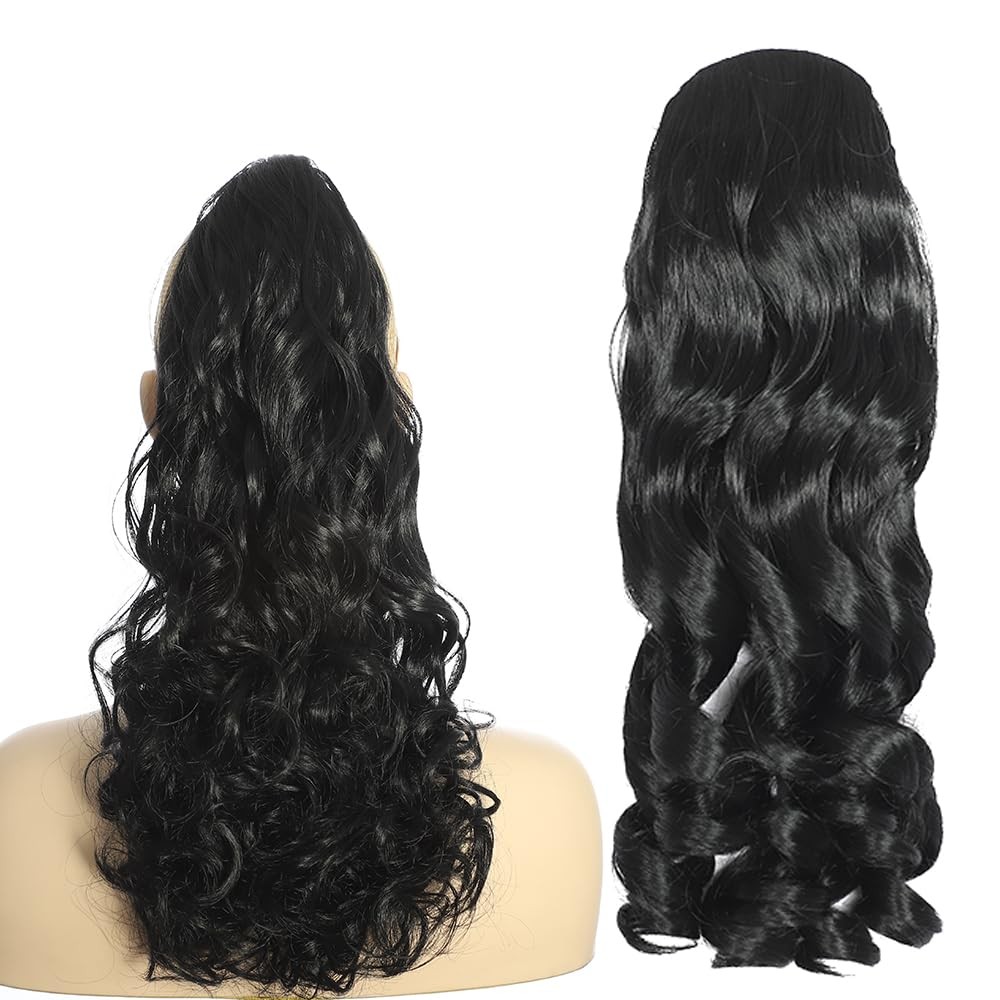 14 Inch Ponytail Extension Black Freedom Curl 120g Drawstring – Clip In Curly