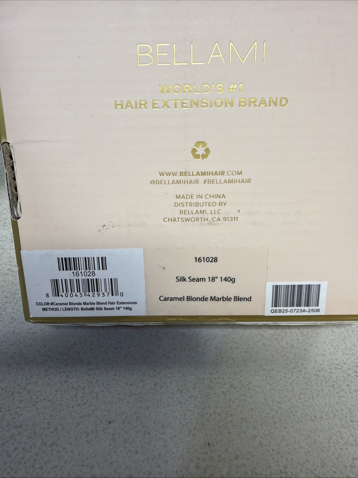 BELLAMI SILK SEAM CARAMEL BLONDE MARBLE BLEND 18in 140g