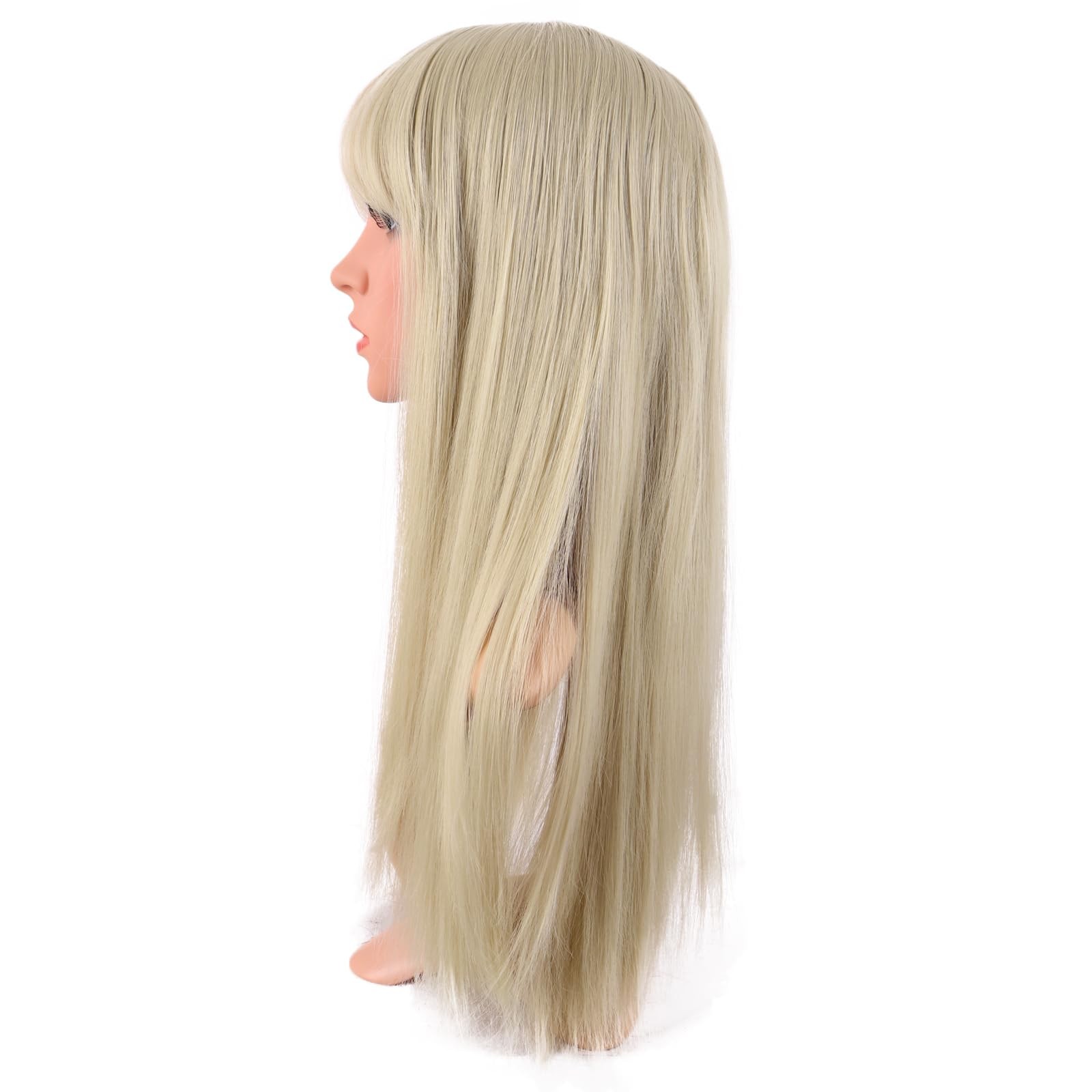 24 Inch/60 cm Long Straight Synthetic Hair Heat Resistant Party Cosplay Wig (…