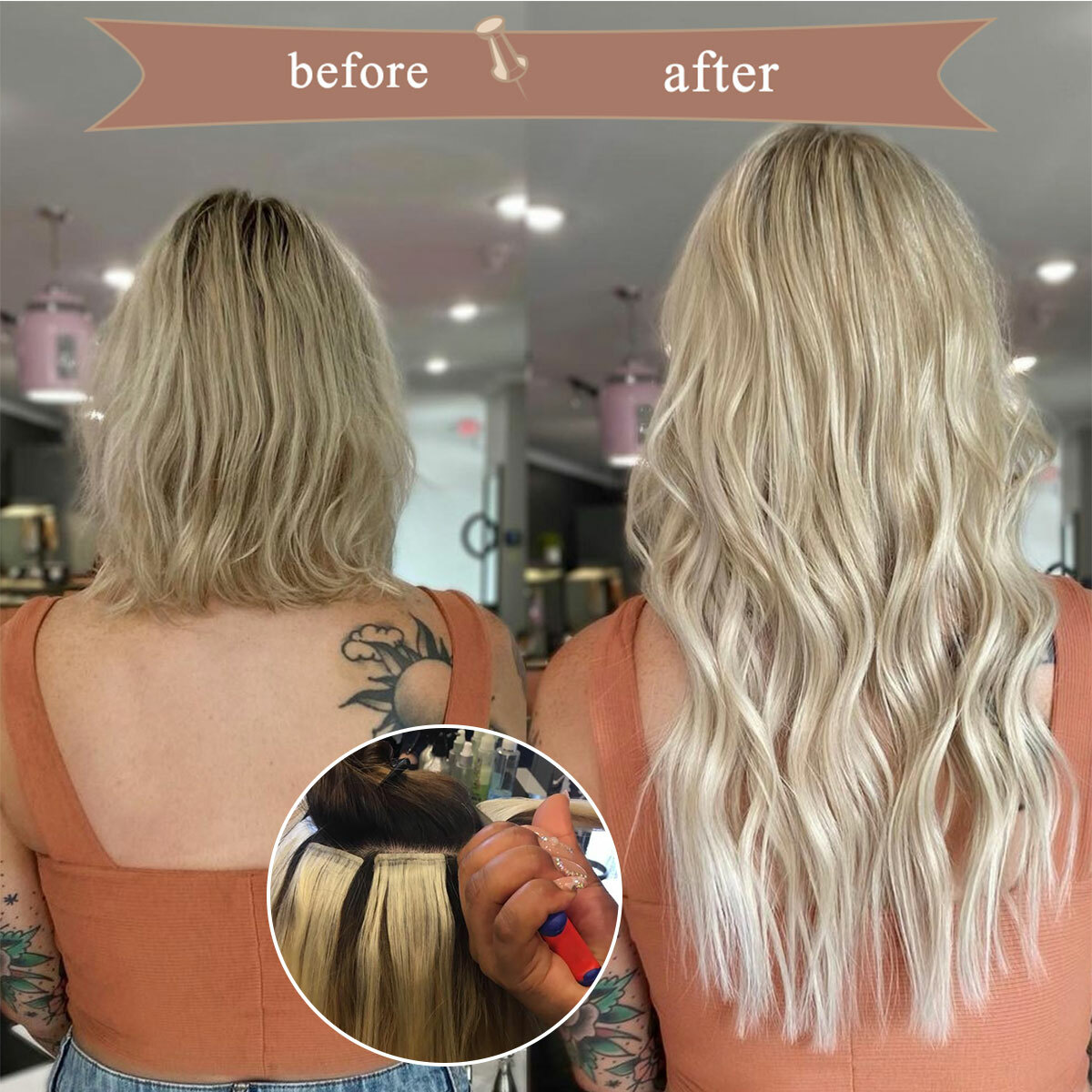 CLEARANCE Tape In Remy Human Hair Extensions Skin Weft Real Hair FULL HEAD Ombre