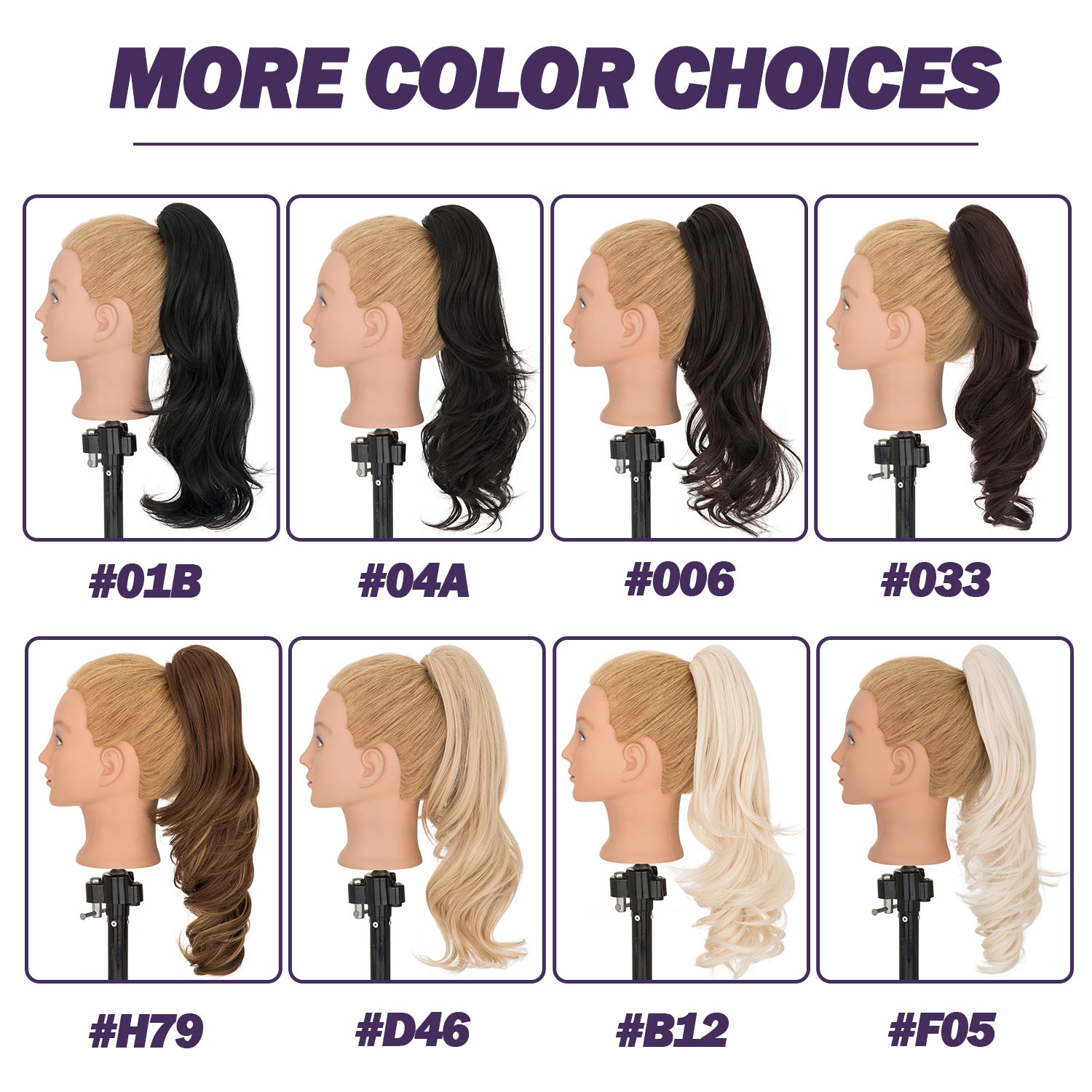 140G Thick Clip In Pony Tail Hair Extensions Claw/Jaw Clip On Ponytail As Human