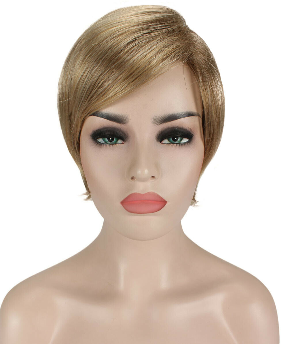 Ingrid – Srraight Kanekalon Synthetic Fiber Full Wig, 3.25 – 5.75 in, Ash Blonde