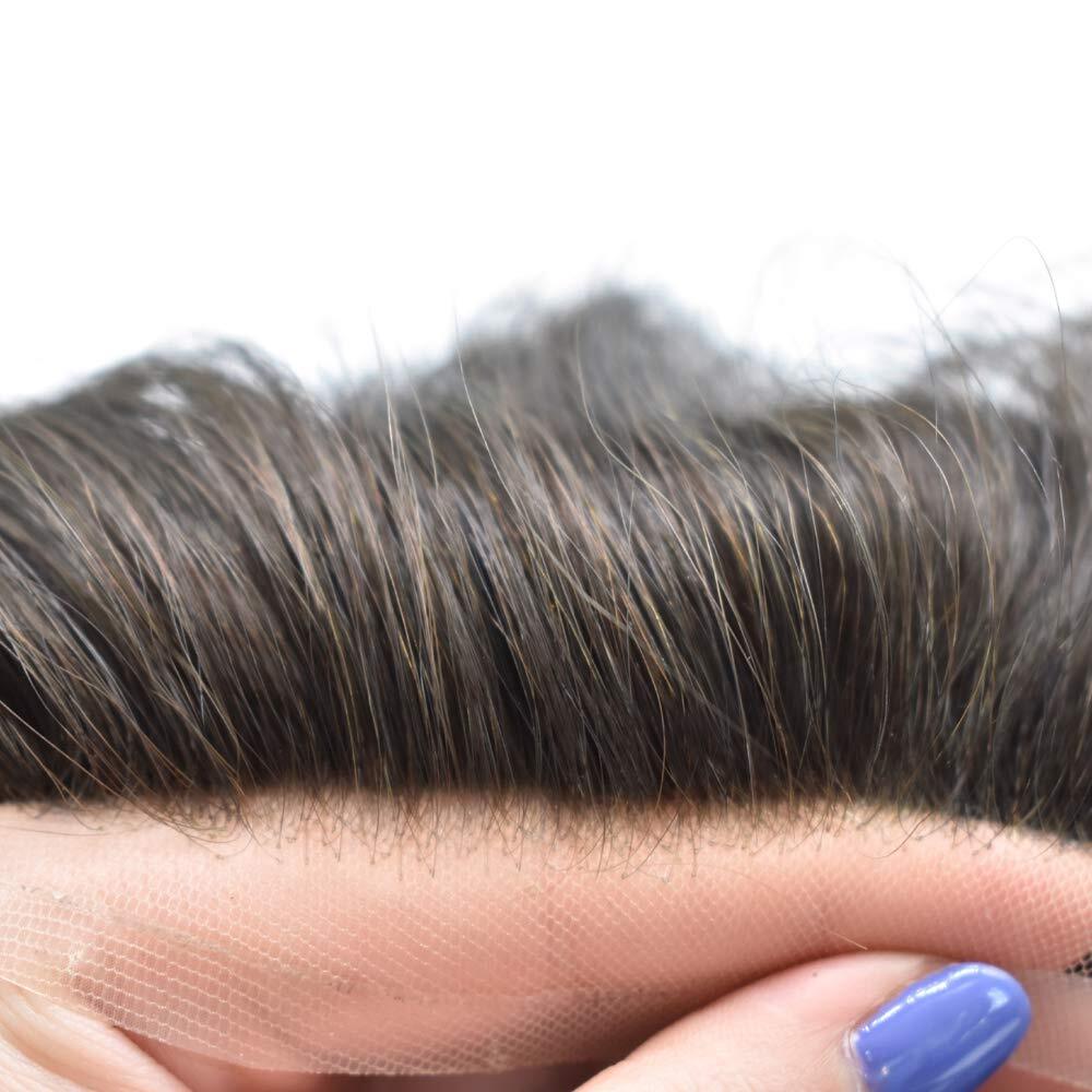 Full French Lace Hair Replacement System For Man Swiss Lace Men Toupee hairpiece