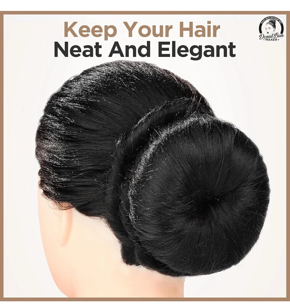 Teenitor Hair Donut Bun Maker, Black Extra-large, Large, Medium and Small