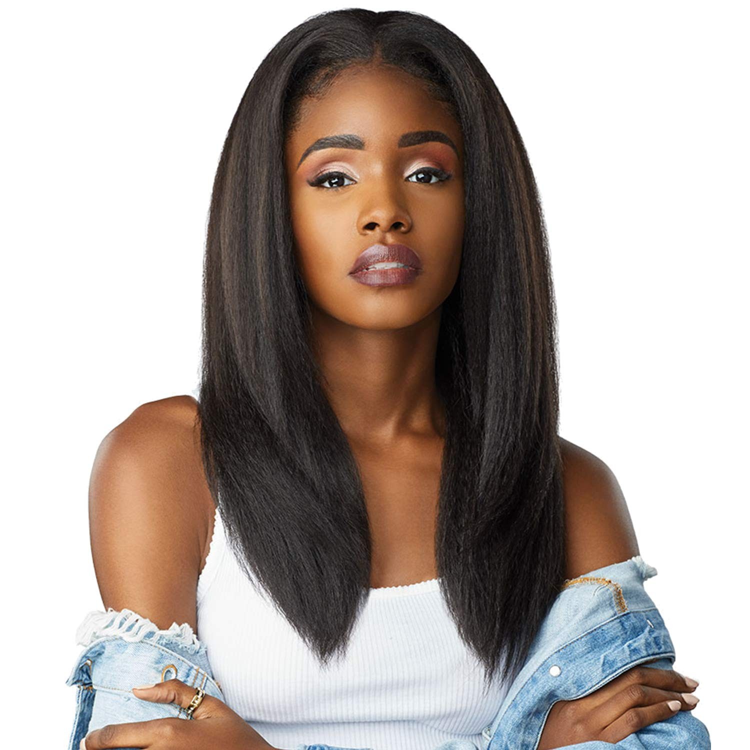 Sensationnel Curls Kinks and Co Instant Weave Half Wig 1B Off Black Textured