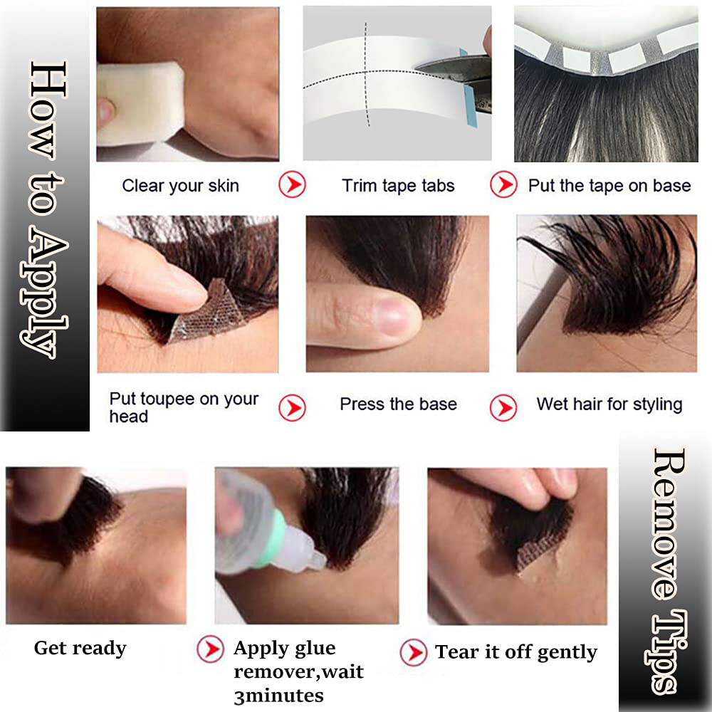 Natural Forehead Hairline Thin Skin PU Toupee Topper Men Human Hair Hairpiece 9A