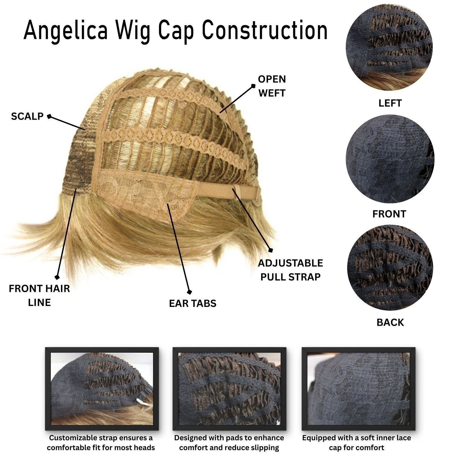 Nutmeg-F Noriko Angelica Synthetic Wig by Rene of Paris with Wig Lift Comb