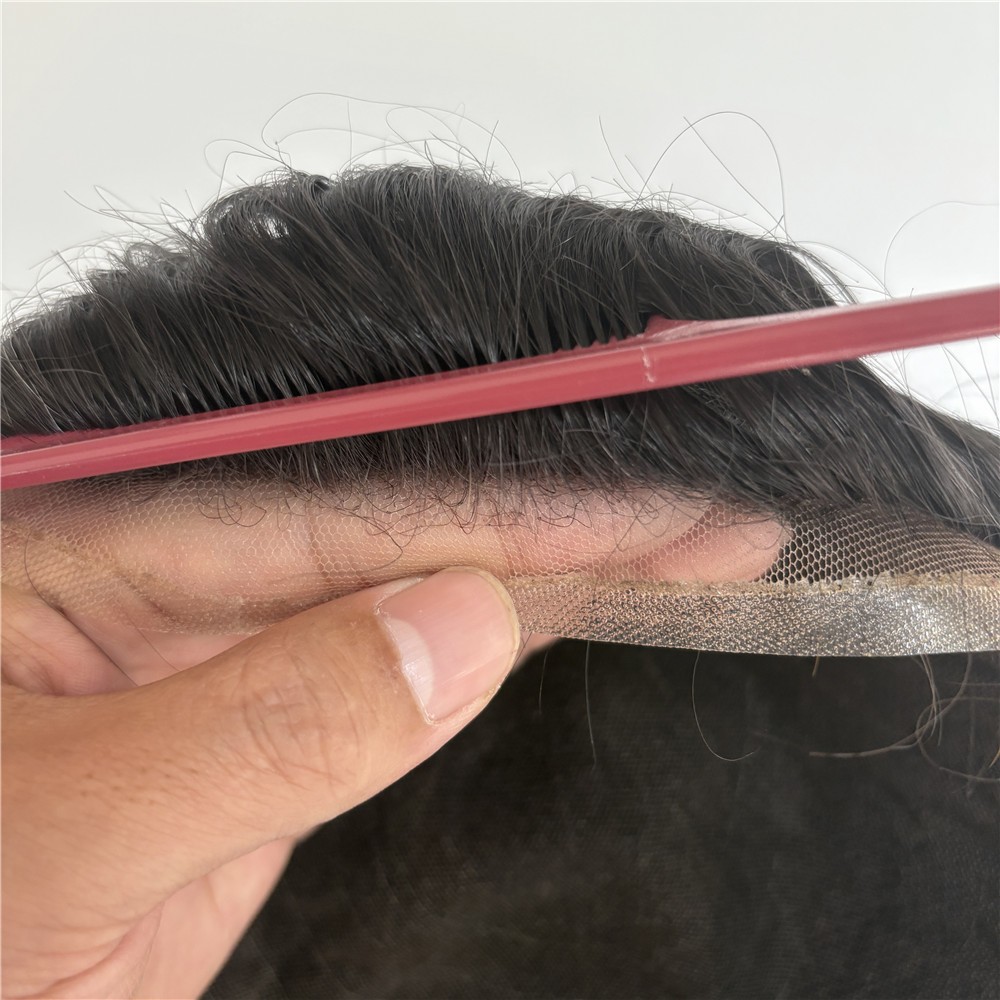 8×10 Lace Base Toupee for Men 100%Human Hair Base Unit Breathable Lace Natural