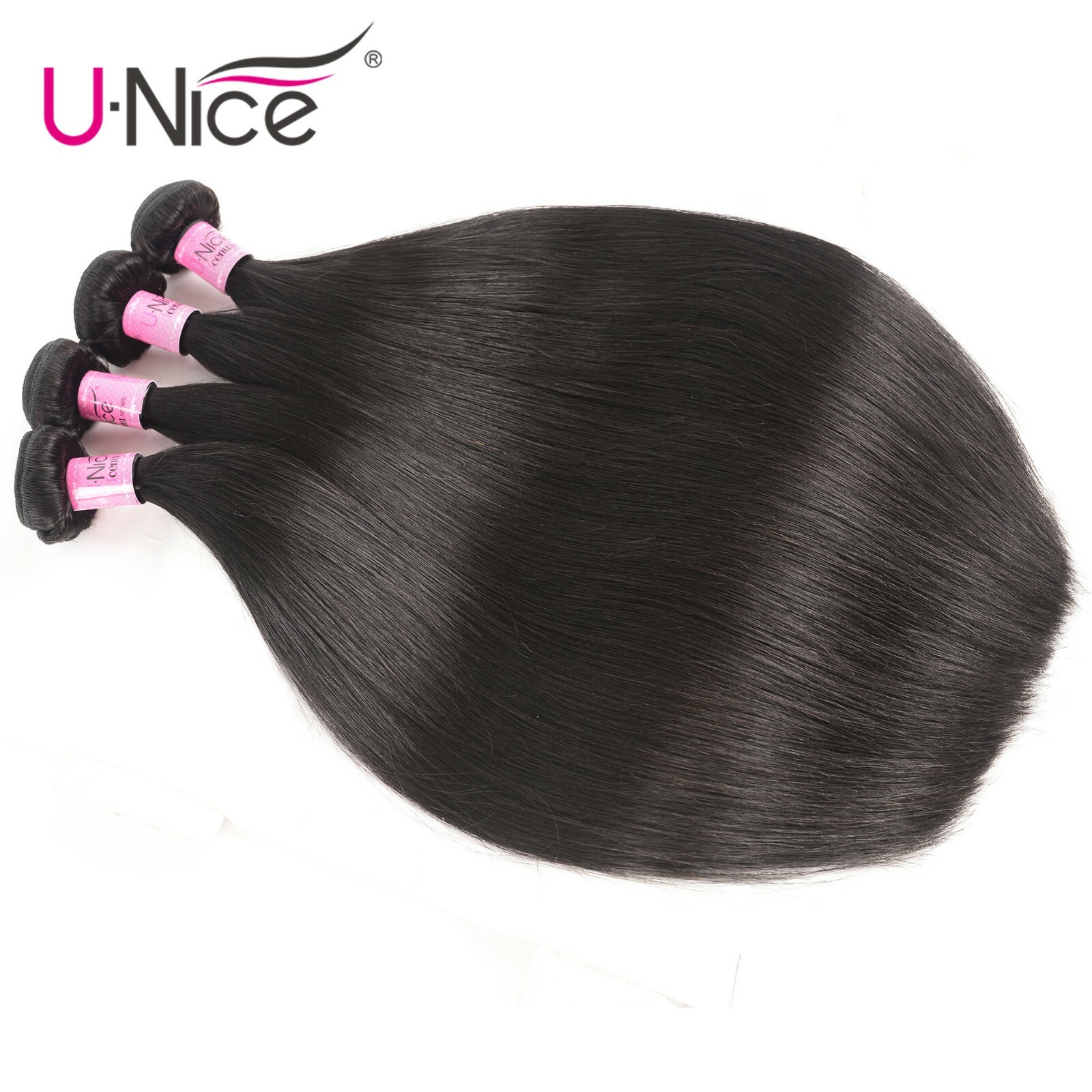 UNice Hair Indian Straight Bundles Human Hair Extensions Virgin Hair Weaves Weft