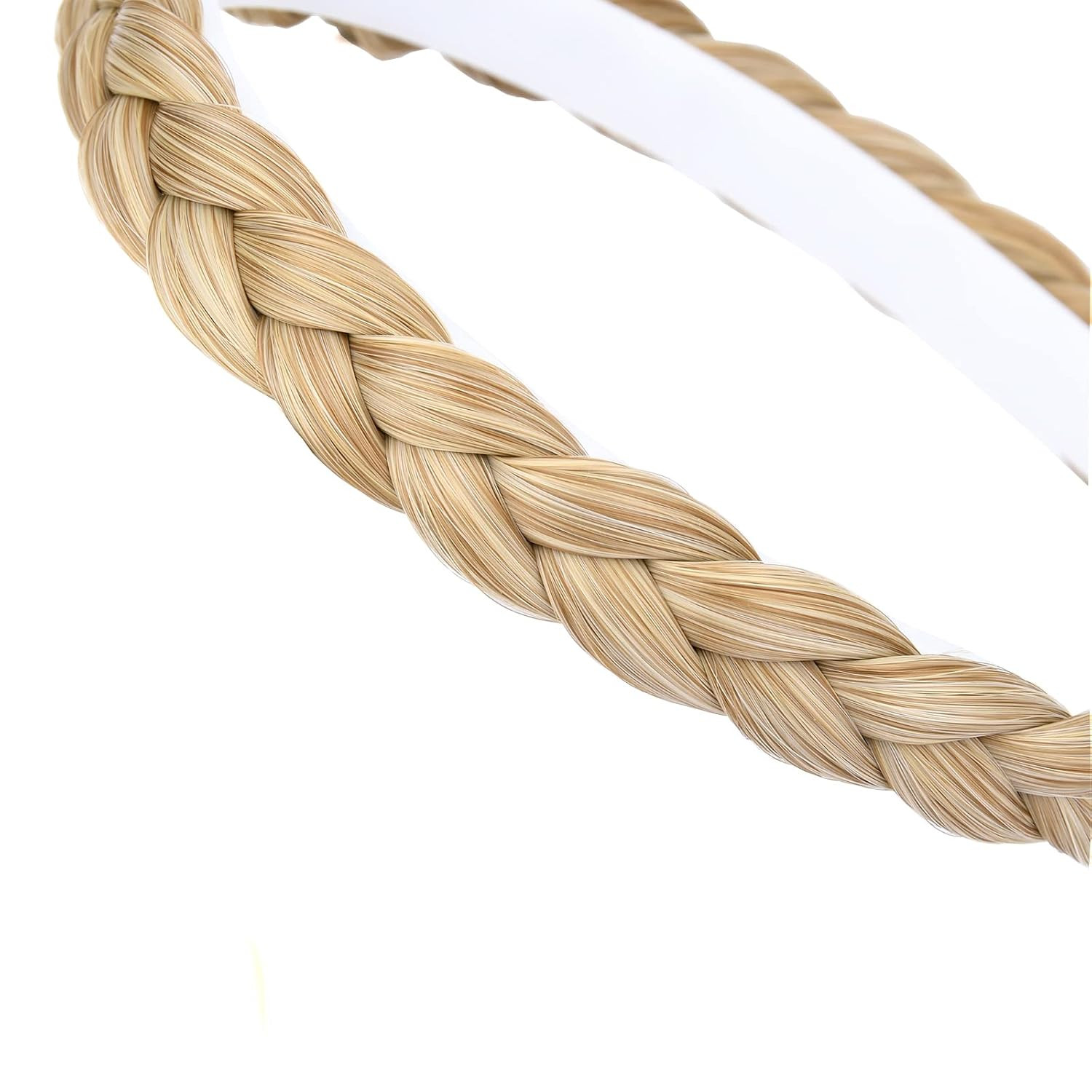 Width 0.6 Inches Narrow Synthetic Hair Plaited Headband Braid with Teeth Hair Ba