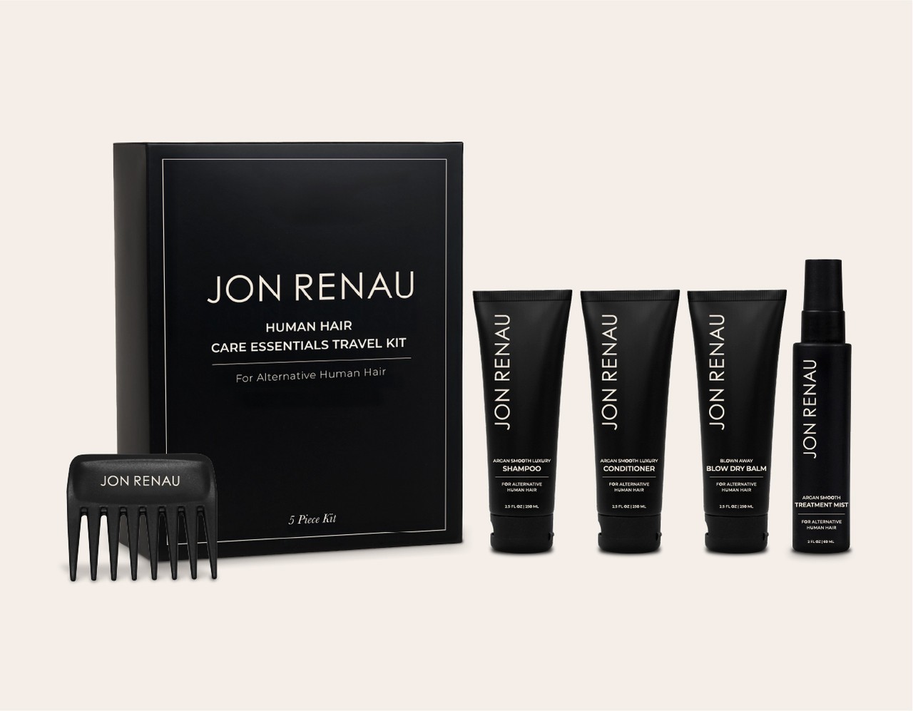 NEW Jon Renau Human Hair Care System 5 Piece Kit For Wigs