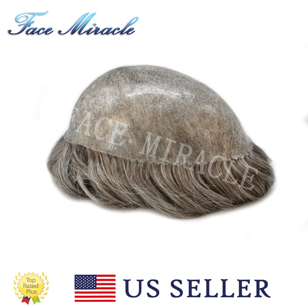 Mens Hair Piece Human Hair System All Poly Thin Skin Toupee for Men Hair Units
