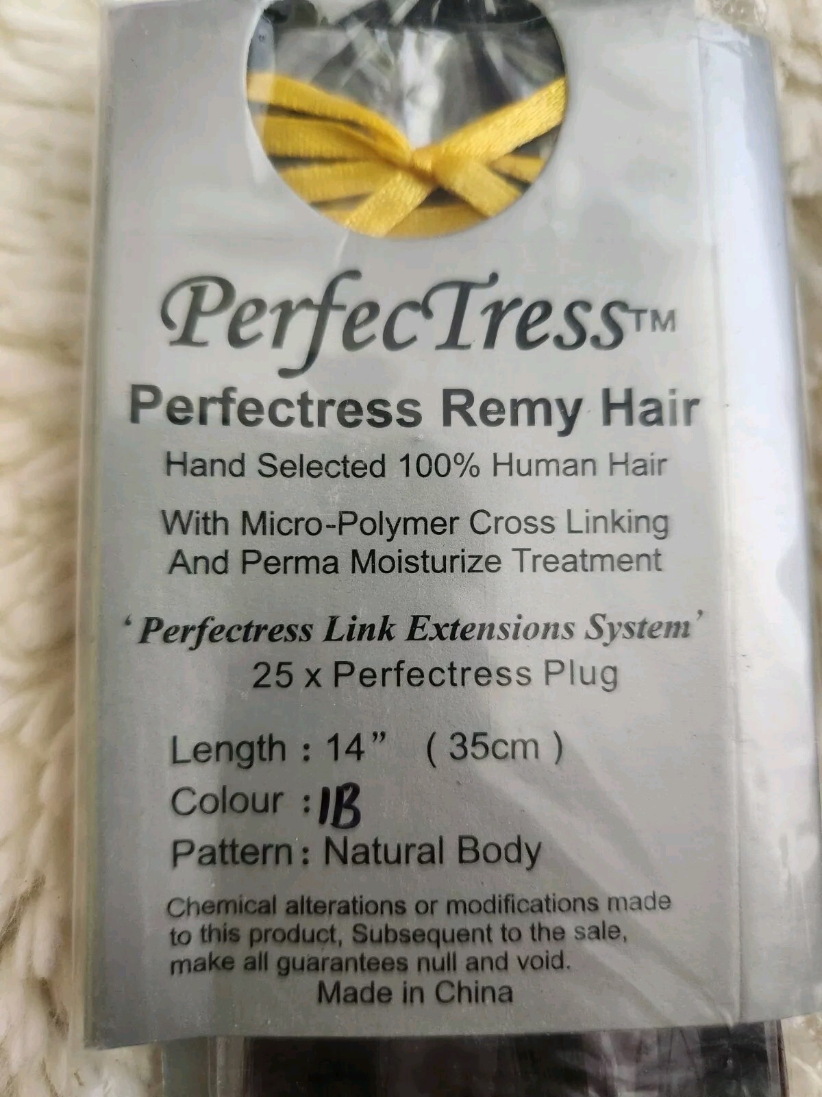 PerfecTress Remy Hair Plugs 14″ Off Black (#1B) 25x Lot Of 10pks Natural Body
