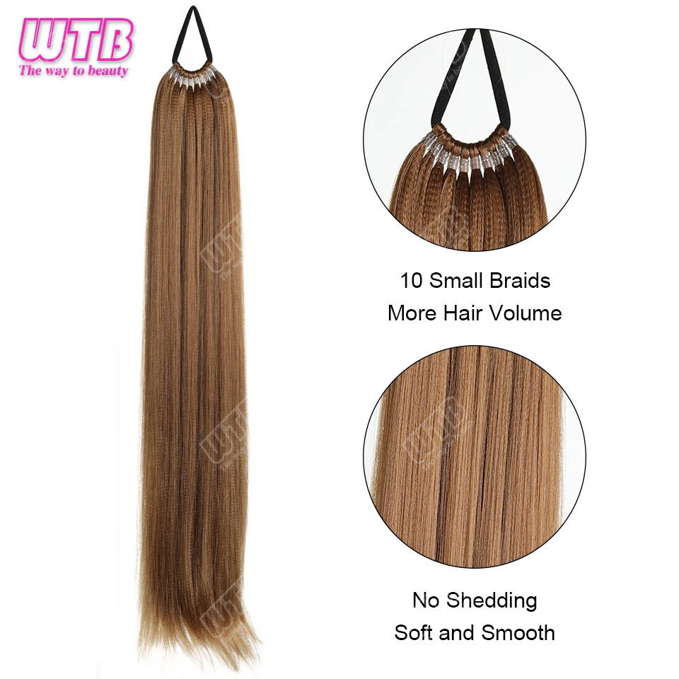 Synthetic Braided Wig Corn Perm Curly Ponytail Braided Wig For Daily Wear