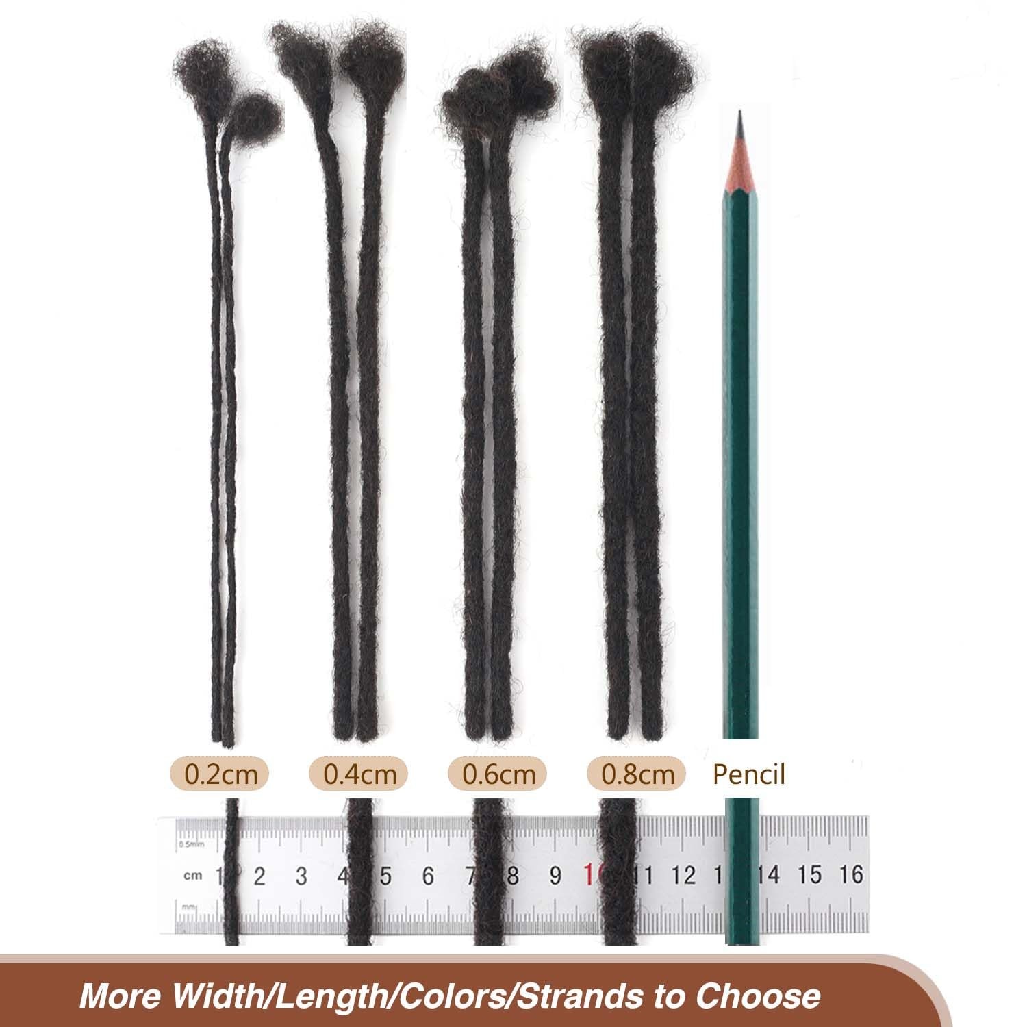 Cikreet 6 Inch Loc Extensions Human Hair 60 Strands Short Dread Extensions