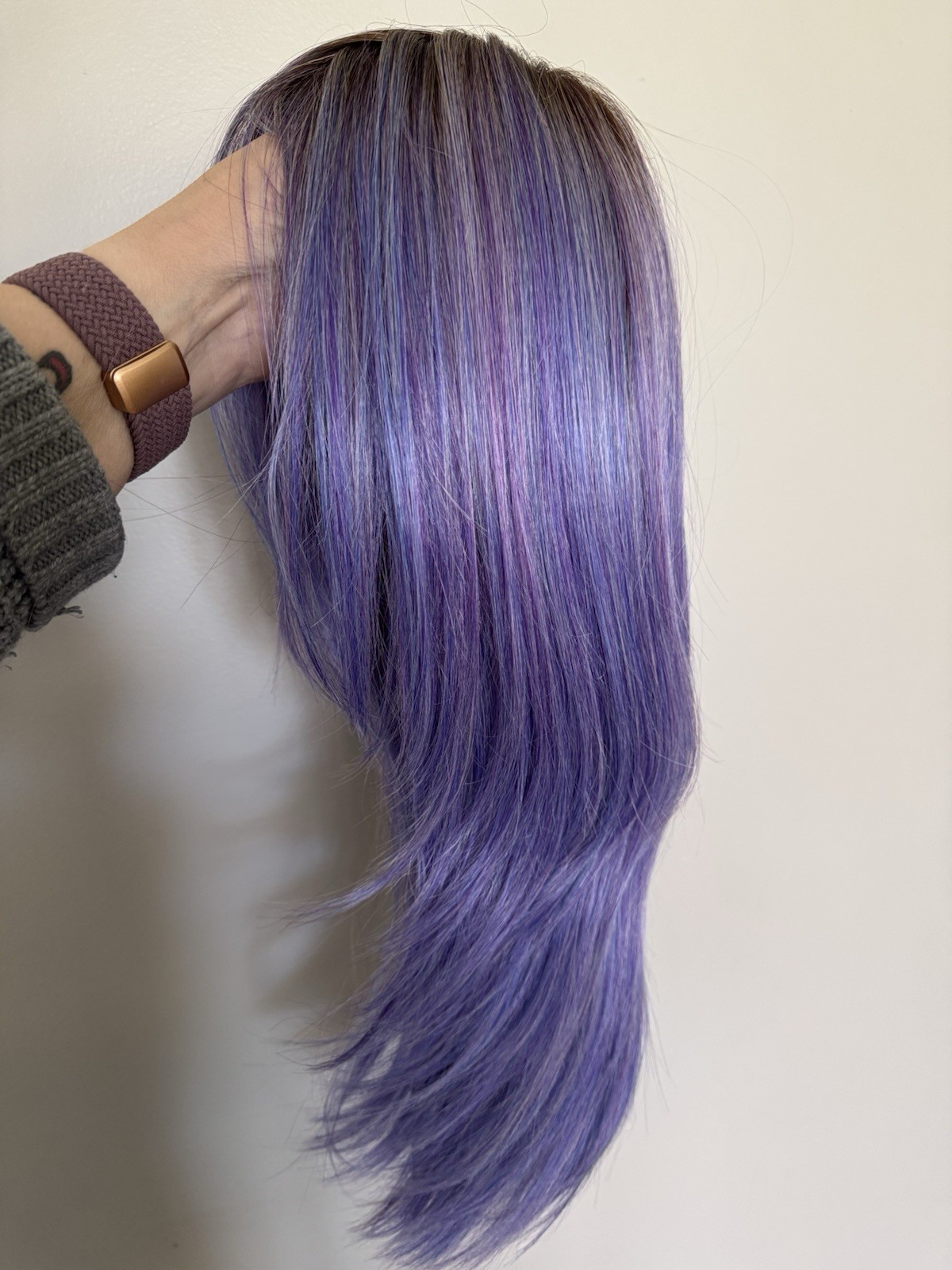 BELLE TRESS DOLCE & DOLCE WIG STARDUST WIG BNWT STUNNING VIOLET PURPLE/BLUE