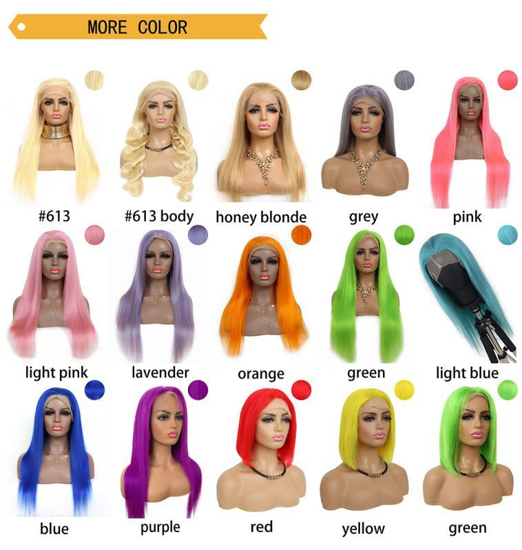 Remy Human Hair 13×4 Lace Front Wig Short Bob Brazilian Hair Wavy Ombre Blonde