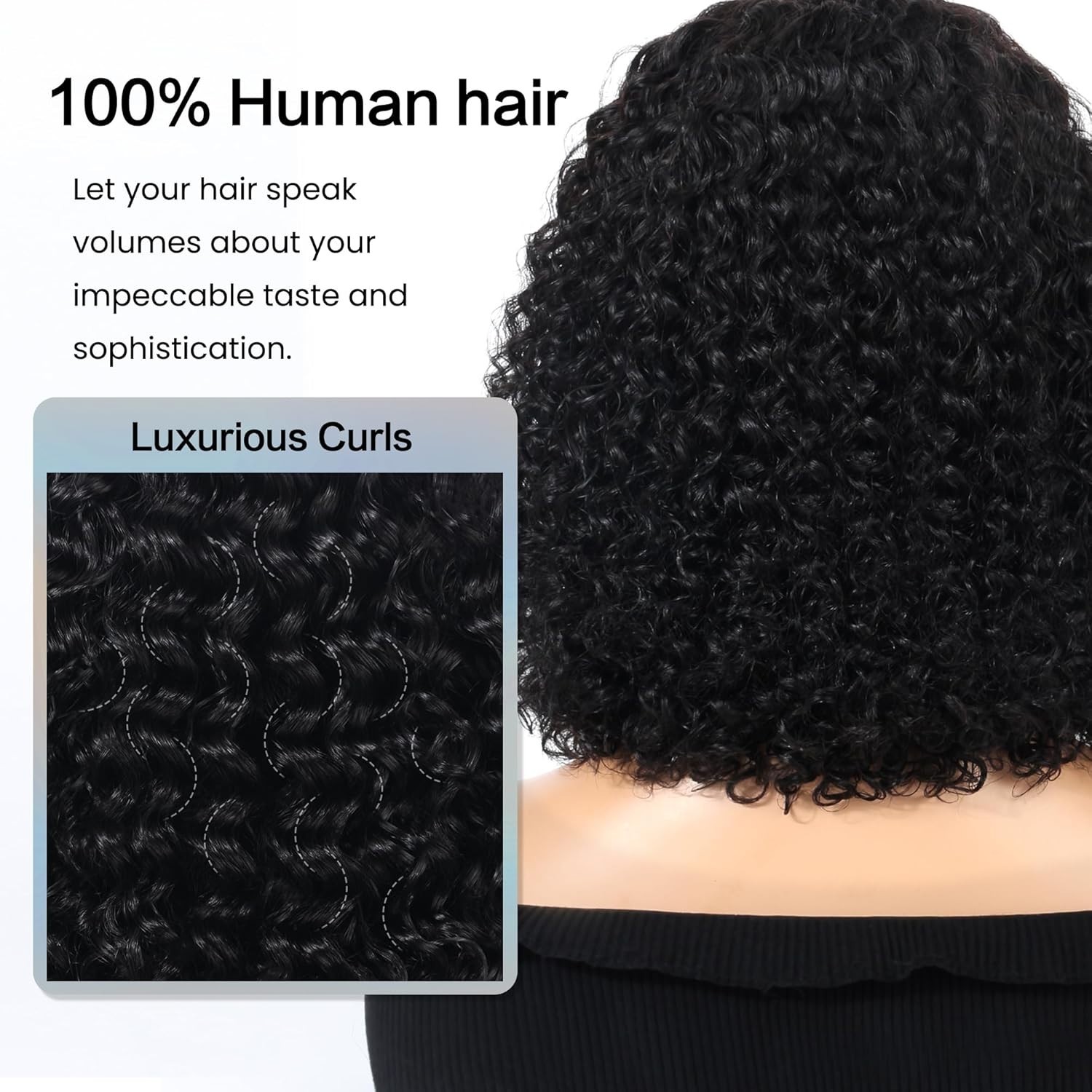 Wear and Go Glueless Wigs Human Hair Pre Plucked Pre Cut Curly Bob 4X4 Lace Wig
