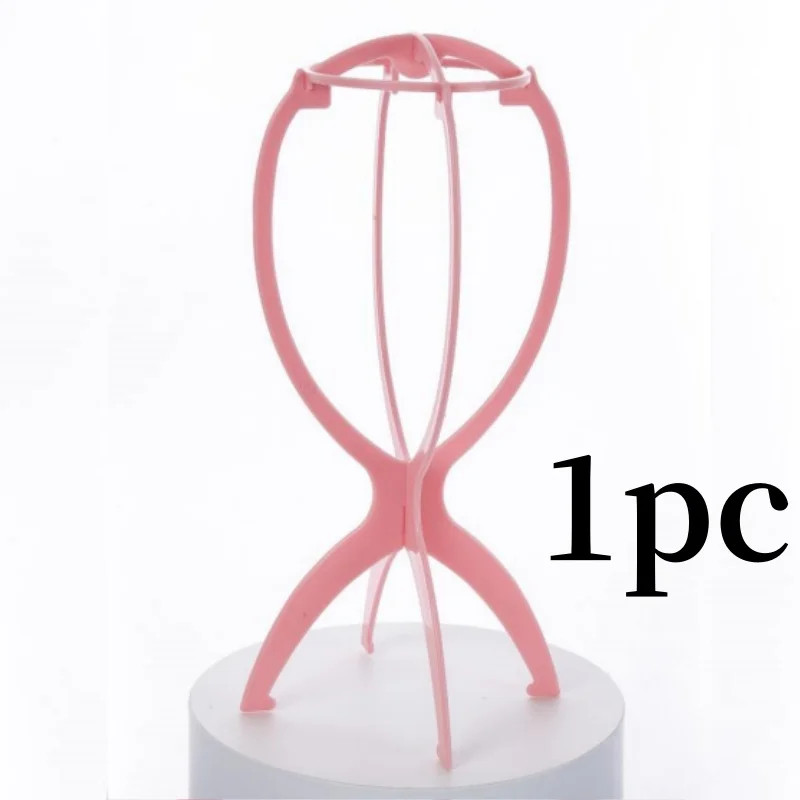 Durable Portable Plastic Wig Stand Easy Assembly Wig Cap Holder for Home Salon