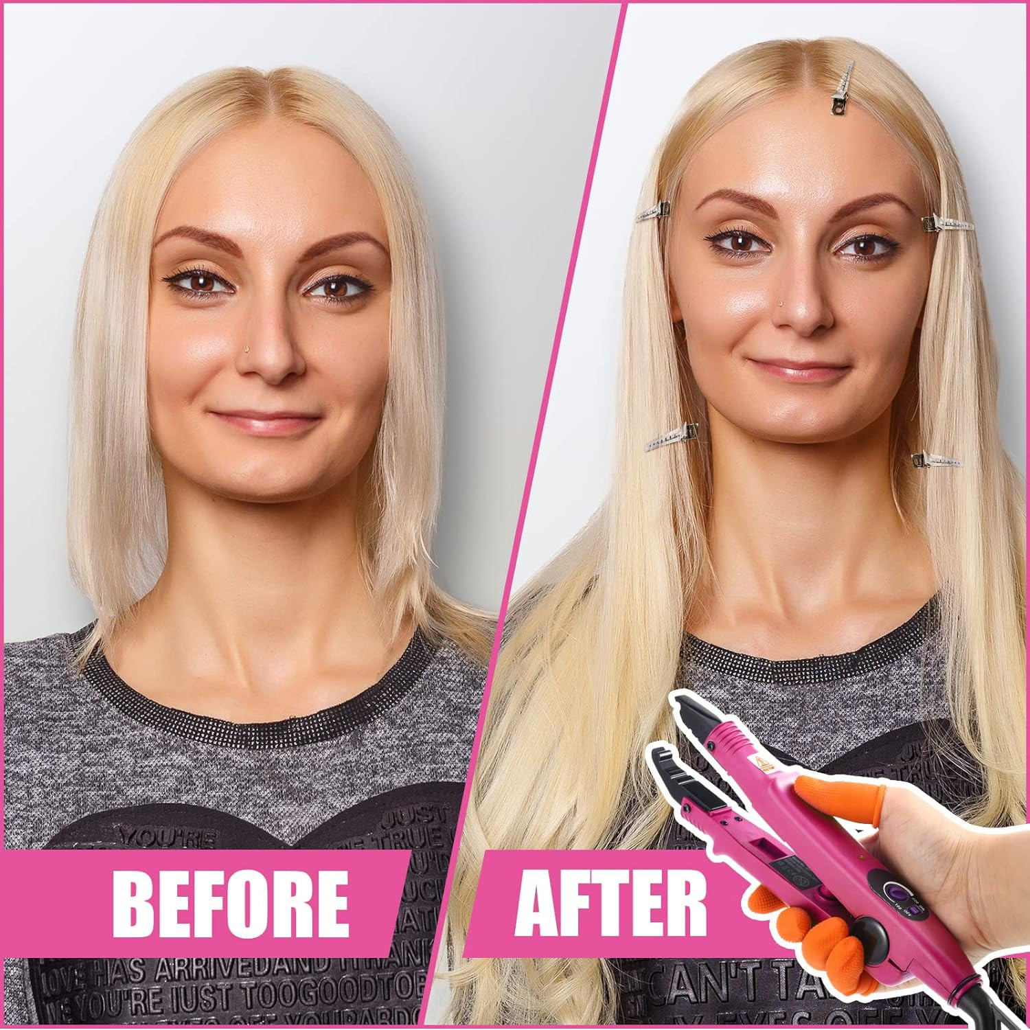 Hair Extensions Tool Set Fusion Heat Iron Connector Wand Hair Extensions Heat To