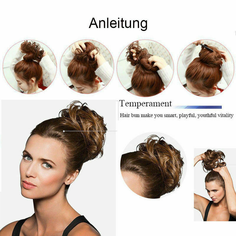 85G Thick Real as Human Messy Bun Hair Piece Scrunchie Updo Wrap Hair Extension